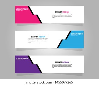Vector abstract design banner web template.