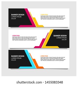 Vector abstract design banner web template.