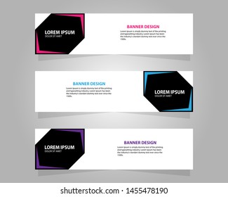 Vector abstract design banner web template.