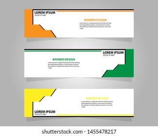 Vector abstract design banner web template.