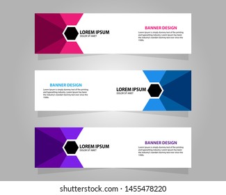 Vector abstract design banner web template.