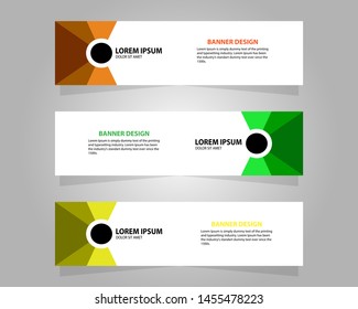Vector abstract design banner web template.