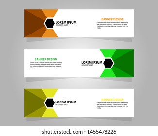 Vector abstract design banner web template.