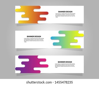 Vector abstract design banner web template.