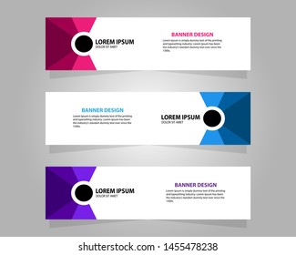 Vector abstract design banner web template.