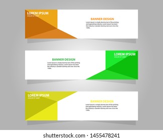 Vector abstract design banner web template.