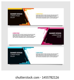 Vector abstract design banner web template.