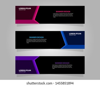 Vector abstract design banner web template.