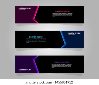 Vector abstract design banner web template.