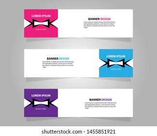 Vector abstract design banner web template.
