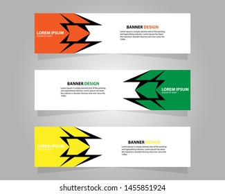 Vector abstract design banner web template.