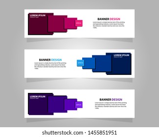 Vector abstract design banner web template.