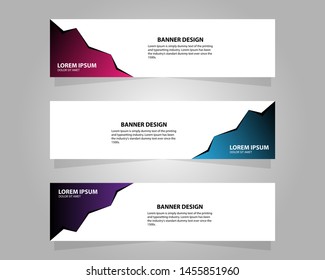 Vector abstract design banner web template.