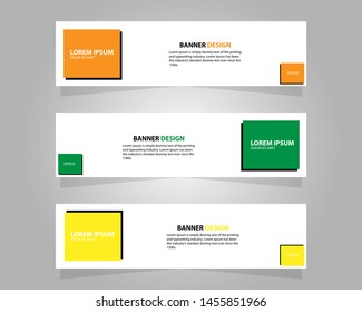 Vector abstract design banner web template.