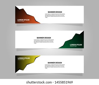 Vector abstract design banner web template.