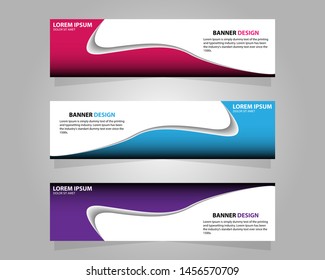 Vector abstract design banner web template.