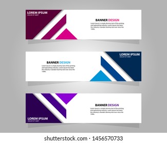 Vector abstract design banner web template.