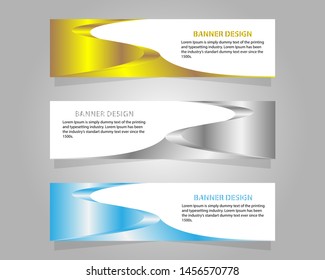 Vector abstract design banner web template.