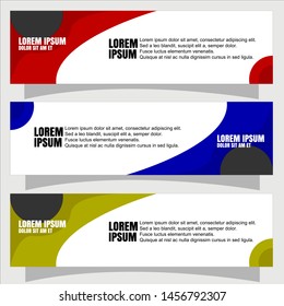 Vector abstract design banner web template.