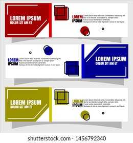 Vector abstract design banner web template.