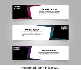 Vector abstract design banner web template.