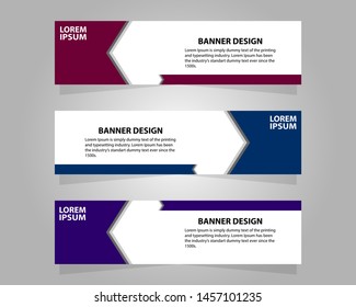 Vector abstract design banner web template.
