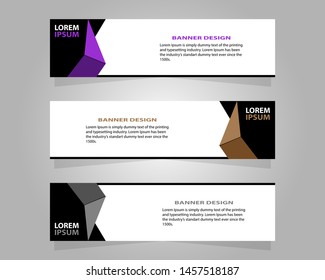 Vector abstract design banner web template.