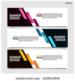 Vector abstract design banner web template.