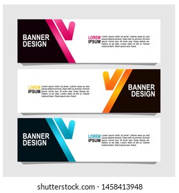 Vector abstract design banner web template.