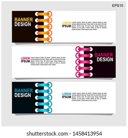 Vector abstract design banner web template.