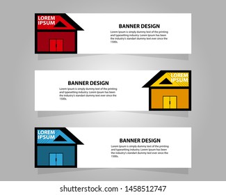 Vector abstract design banner web template.