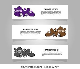 Vector abstract design banner web template.