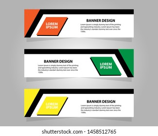 Vector abstract design banner web template.