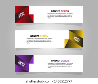 Vector abstract design banner web template.