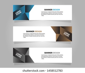 Vector abstract design banner web template.