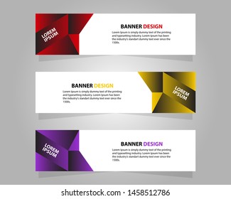 Vector abstract design banner web template.