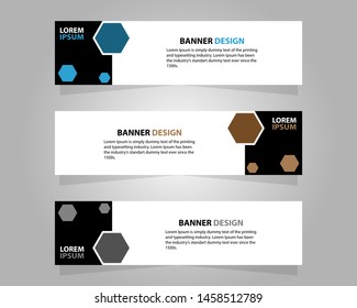 Vector abstract design banner web template.