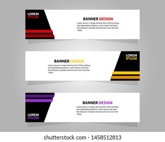 Vector abstract design banner web template.