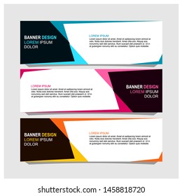 Vector abstract design banner web template.