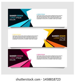 Vector abstract design banner web template.