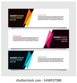 Vector abstract design banner web template.