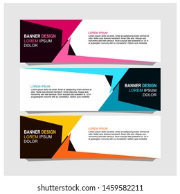 Vector abstract design banner web template.