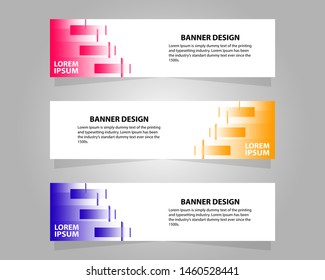 Vector abstract design banner web template.