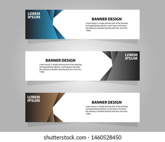 Vector abstract design banner web template.