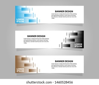 Vector abstract design banner web template.