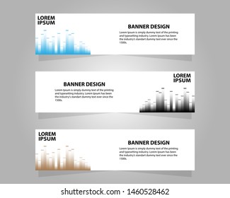 Vector abstract design banner web template.