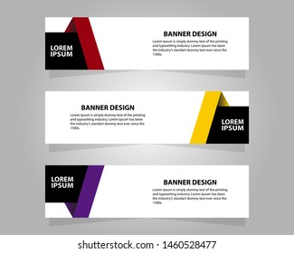 Vector abstract design banner web template.