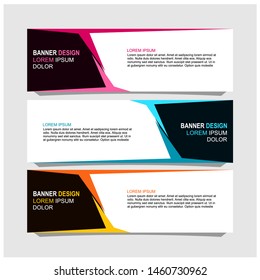 Vector abstract design banner web template.