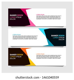 Vector abstract design banner web template.
