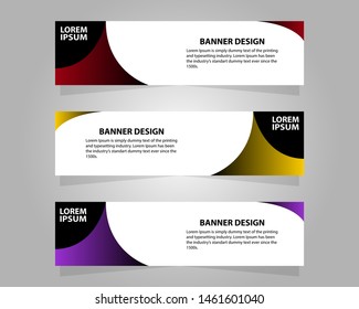 Vector abstract design banner web template.